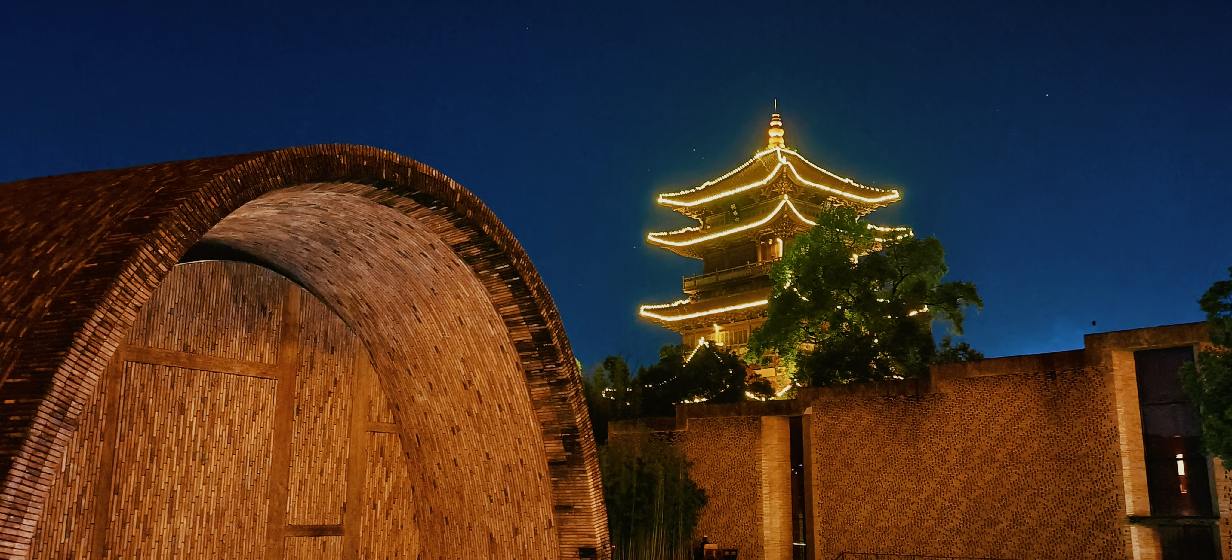 古色古香古建筑夜景精美手机壁纸