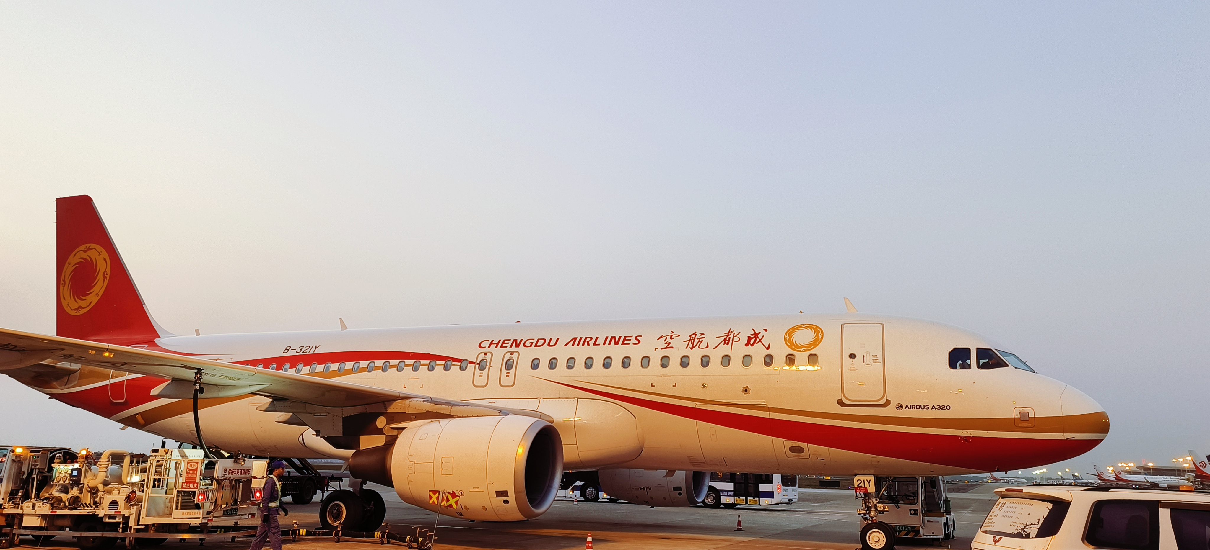 成都航空飞机停靠航空风采