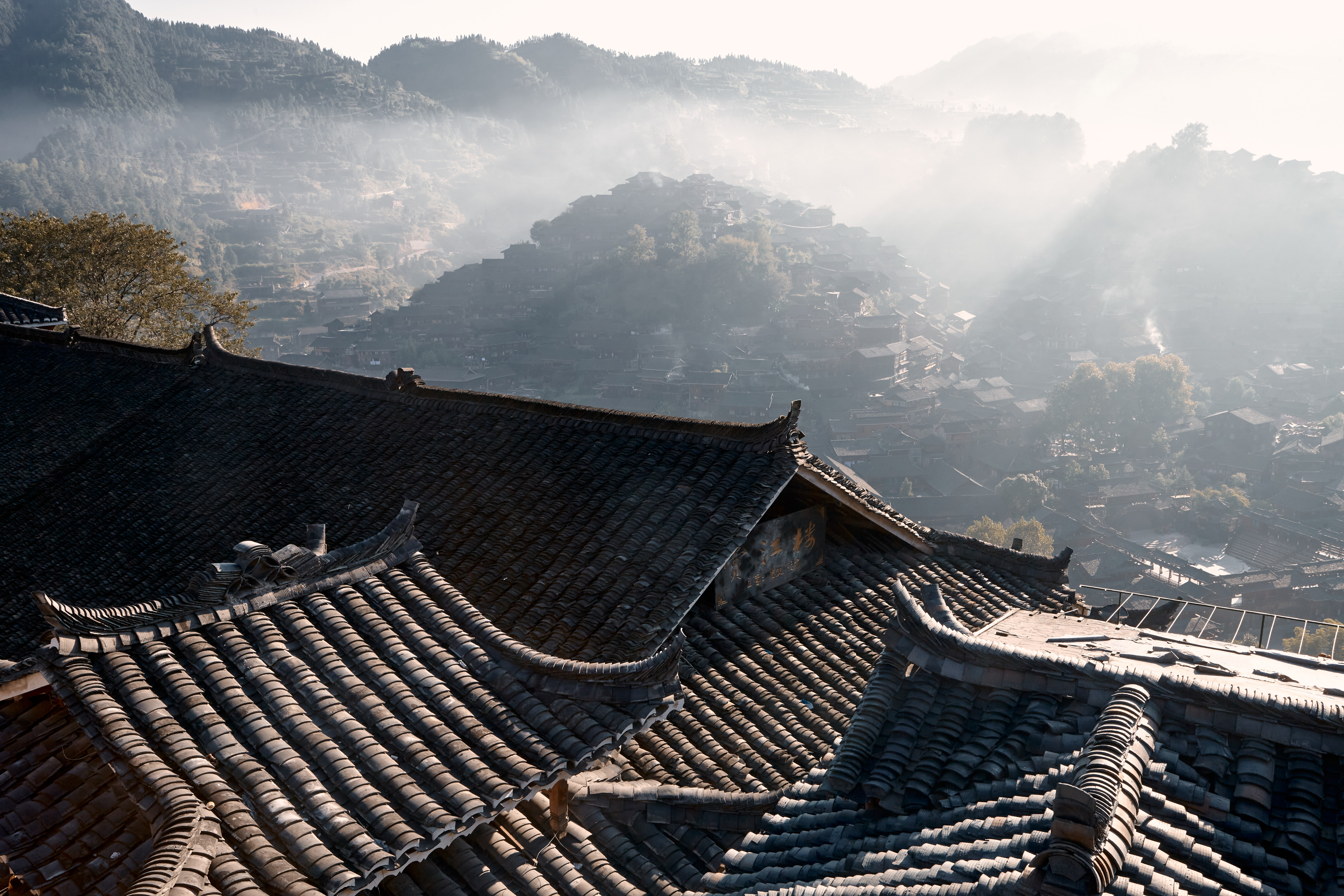 古色古香的古建筑屋顶 尽显中国风之美