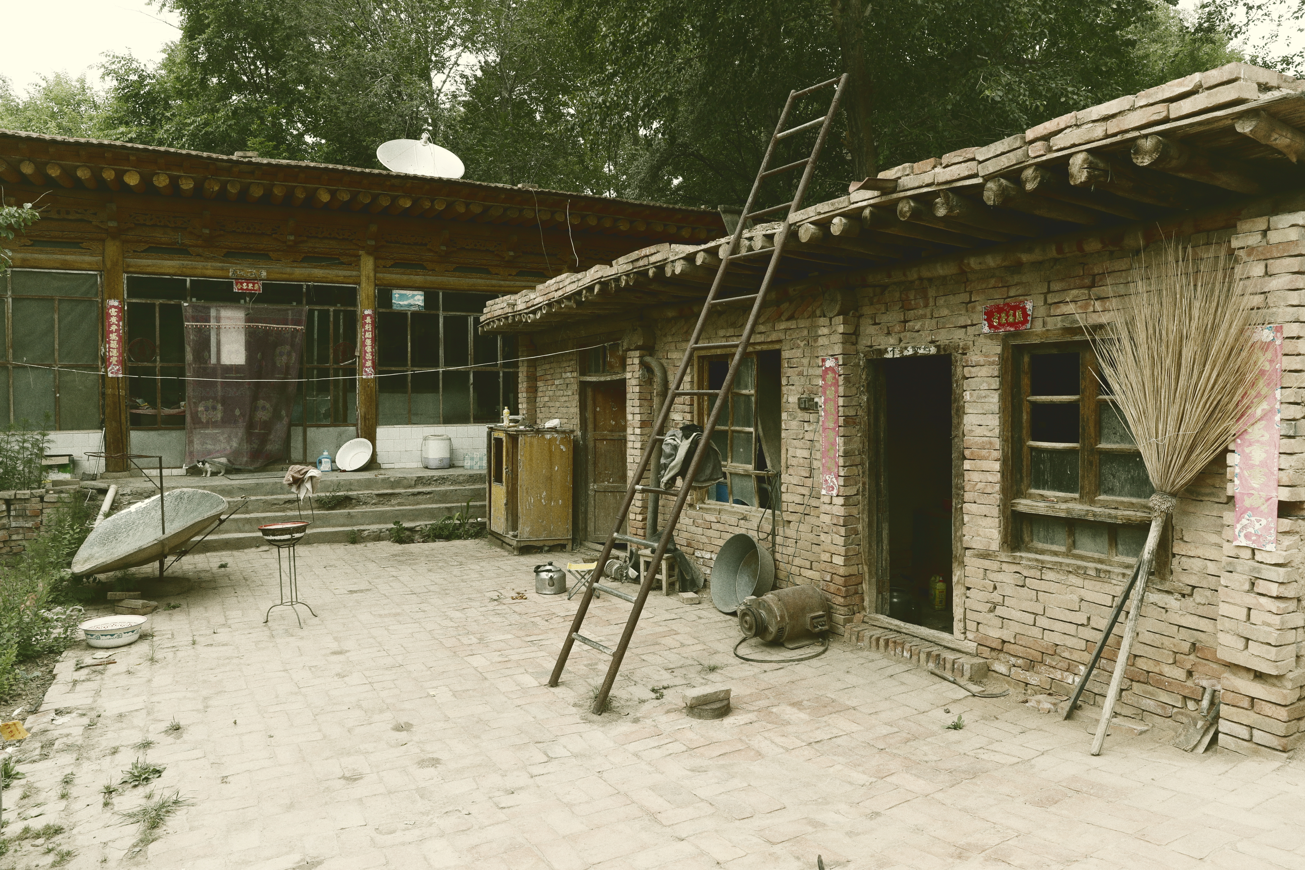 乡村砖房小院，尽显质朴乡村生活气息