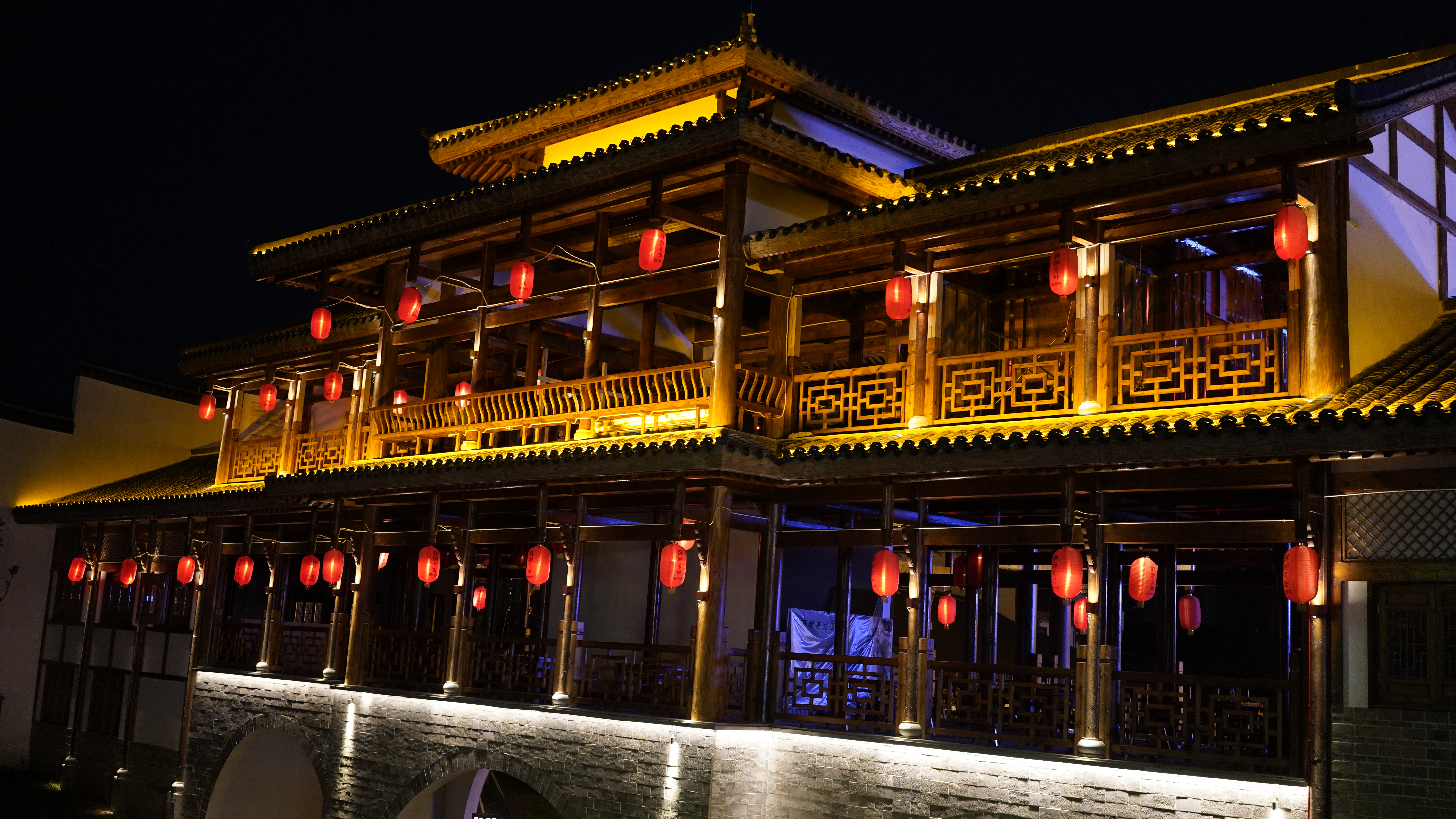 古色古香中式建筑 绝美夜景手机壁纸来袭