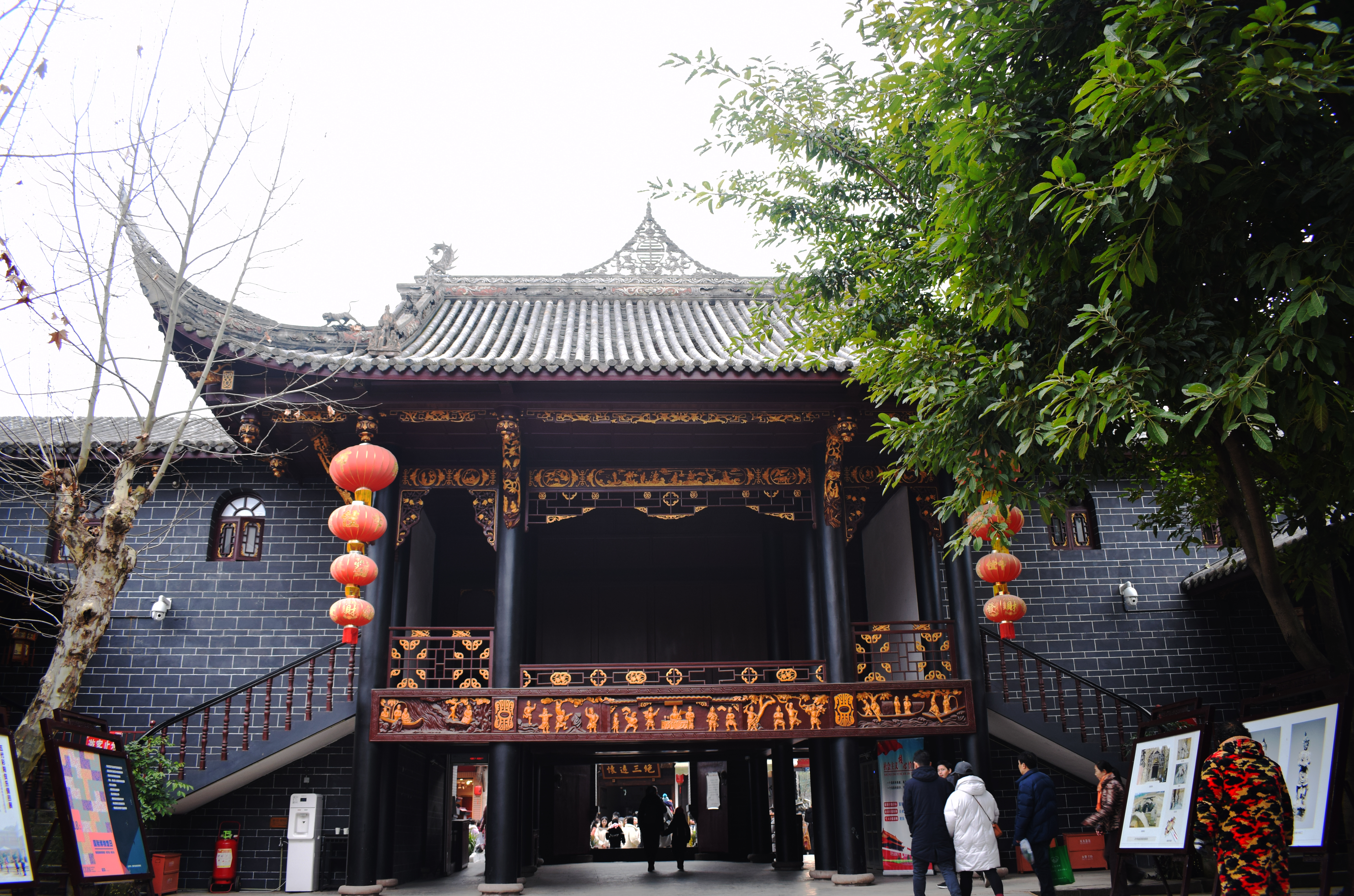 古色古香的中式古建筑尽显传统文化魅力