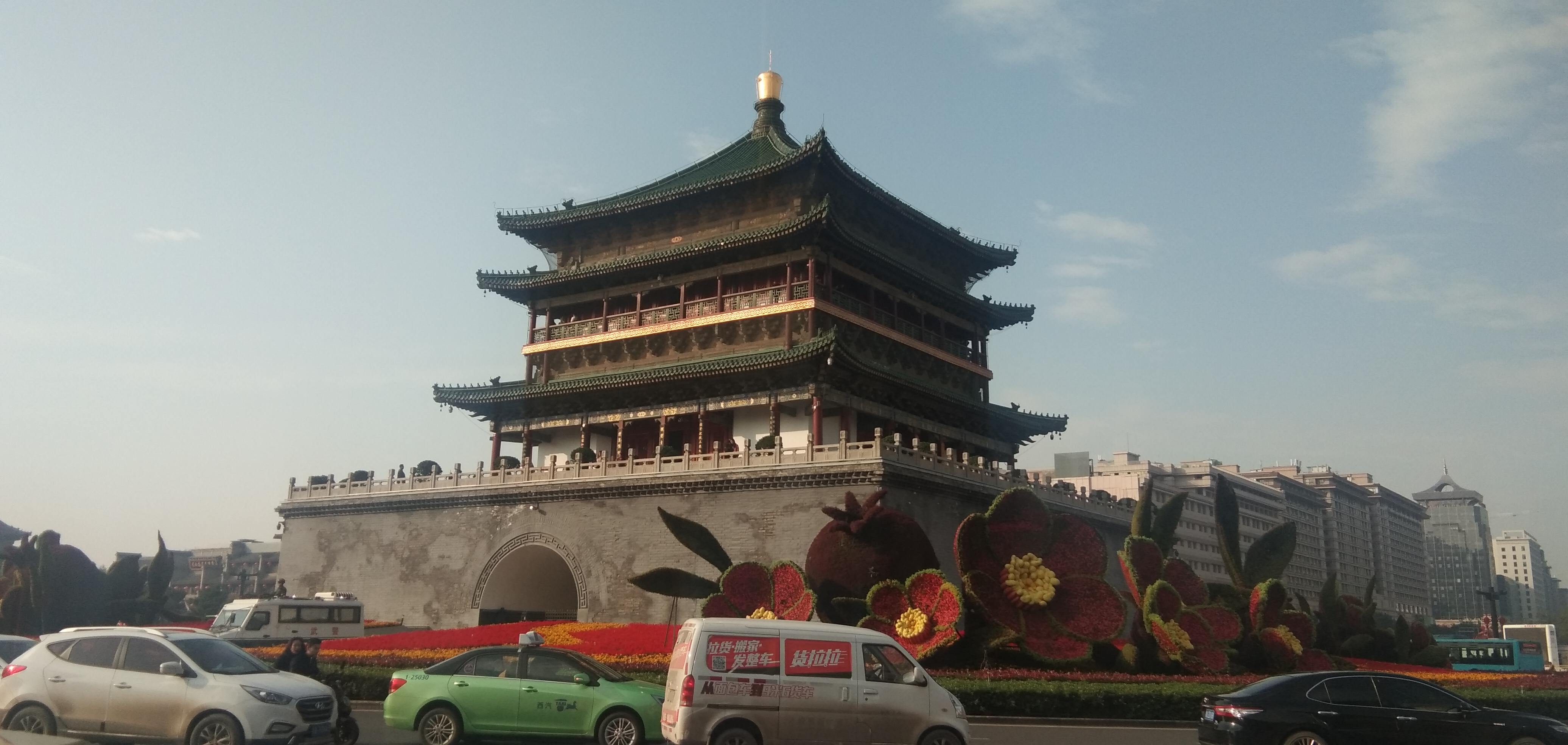 中国风古建筑钟楼 城市地标尽显古韵之美