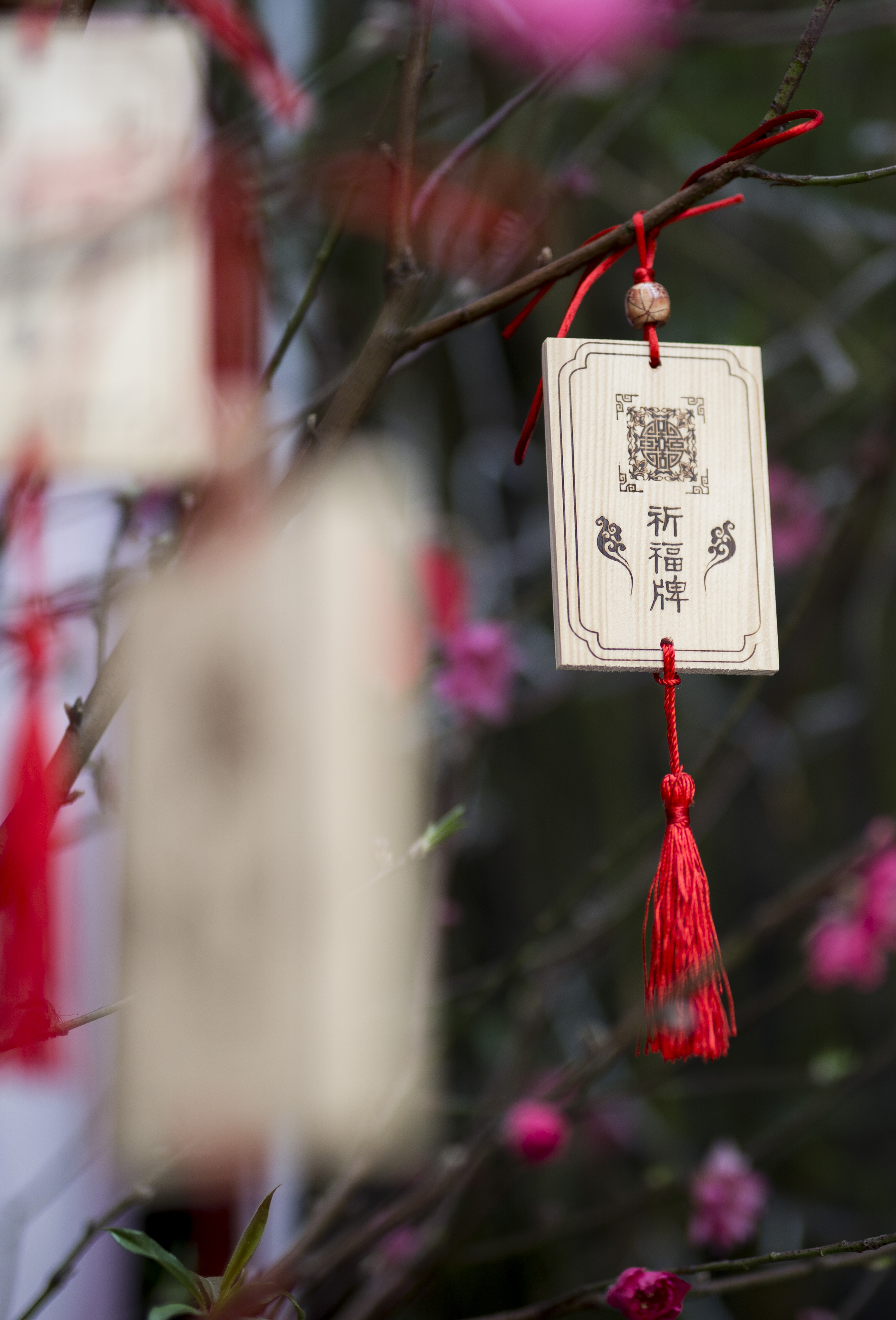 特色祈福牌中式宣传物料，承载美好祈愿