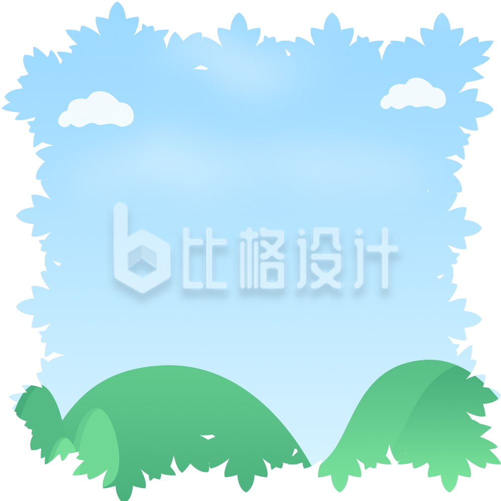 清新绿叶蓝天背景图 适合多种宣传物料