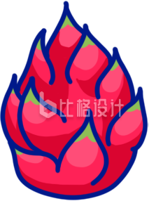 可爱的火龙果插画，为水果宣传物料添彩