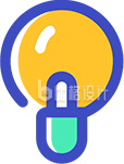 创意灯泡锁图标 代表药物相关的宣传物料