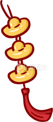 卡通手绘春节元宝挂饰