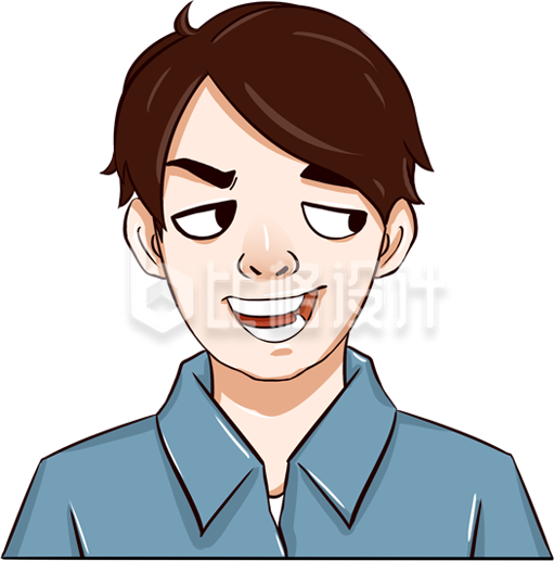 卡通手绘男性人物奇怪猥琐表情包