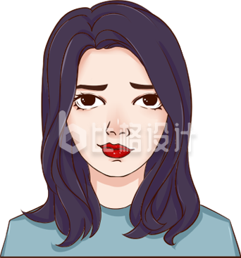 卡通手绘蓝衣美女讥讽表情包 卡通手绘蓝衣美女讥讽表情包
