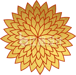 简约金色大丽花