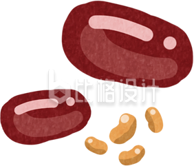 手绘卡通简约五谷杂粮