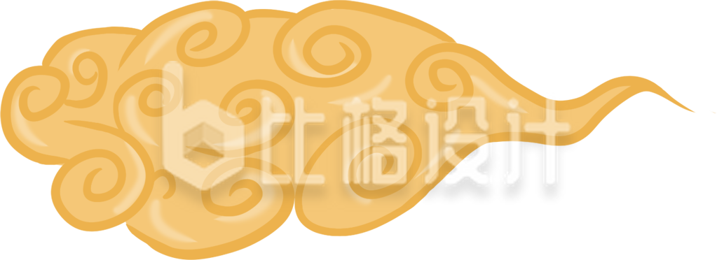 手绘简约国潮祥云