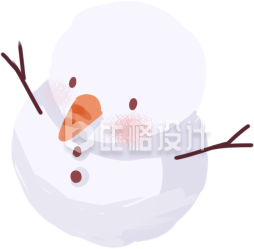 手绘可爱小雪人