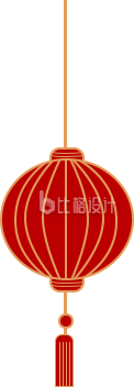 简约红色金边灯笼