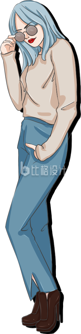 手绘卡通漫画趣味表情人物
