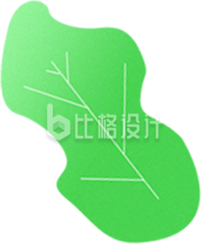 渐变绿叶