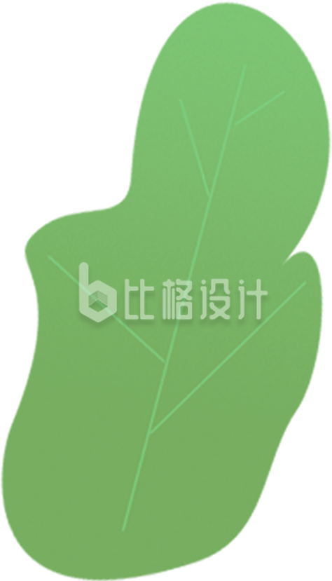 渐变绿叶