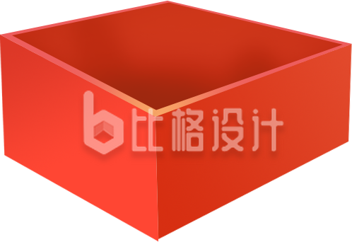 手绘卡通立体盒子