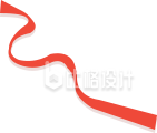 红色装饰飞舞彩带