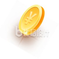 手绘飞起来的金币
