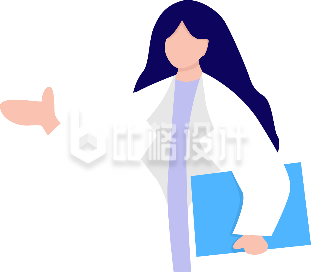 手绘简约女医生