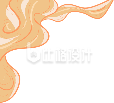 手绘国潮风祥云插画