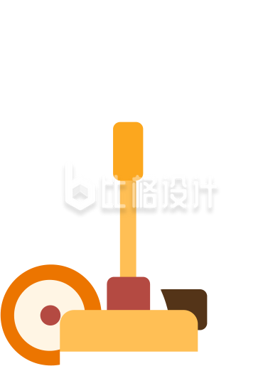 扁平化插画吸尘器