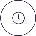 简约时钟图标 适用多场景宣传物料设计