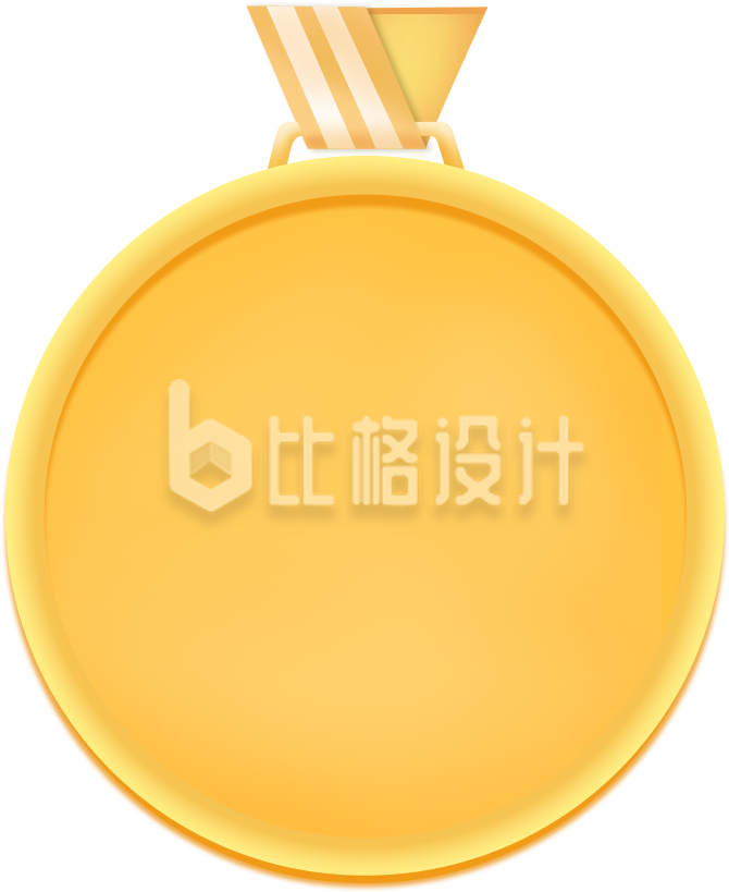 手绘金色奖章