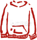 手绘简约线条衣服