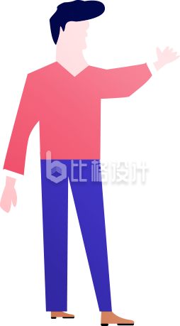 简约红色衣服男生