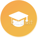 经典学士帽图标 象征教育领域的重要标志