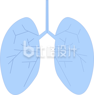 卡通手绘肺部
