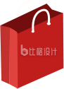 2.5d红色购物袋