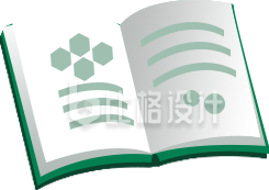 手绘卡通渐变书本