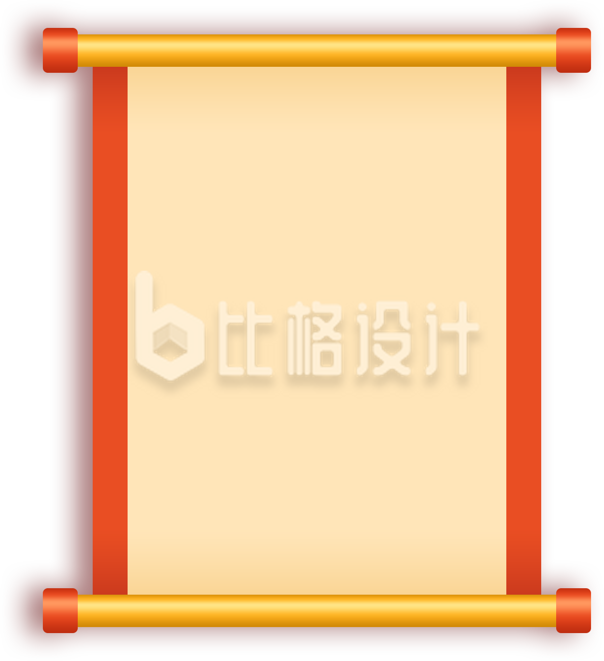 卡通手绘中国风卷轴