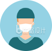 戴着口罩的医生护士形象图