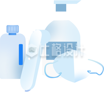 手绘口罩洗手液防疫