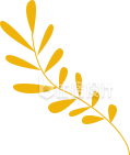 手绘黄色秋叶