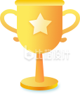 卡通手绘奖杯