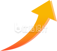 黄橙渐变向上双箭头