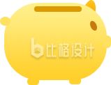 卡通手绘金猪