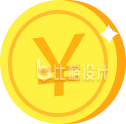 卡通手绘金币