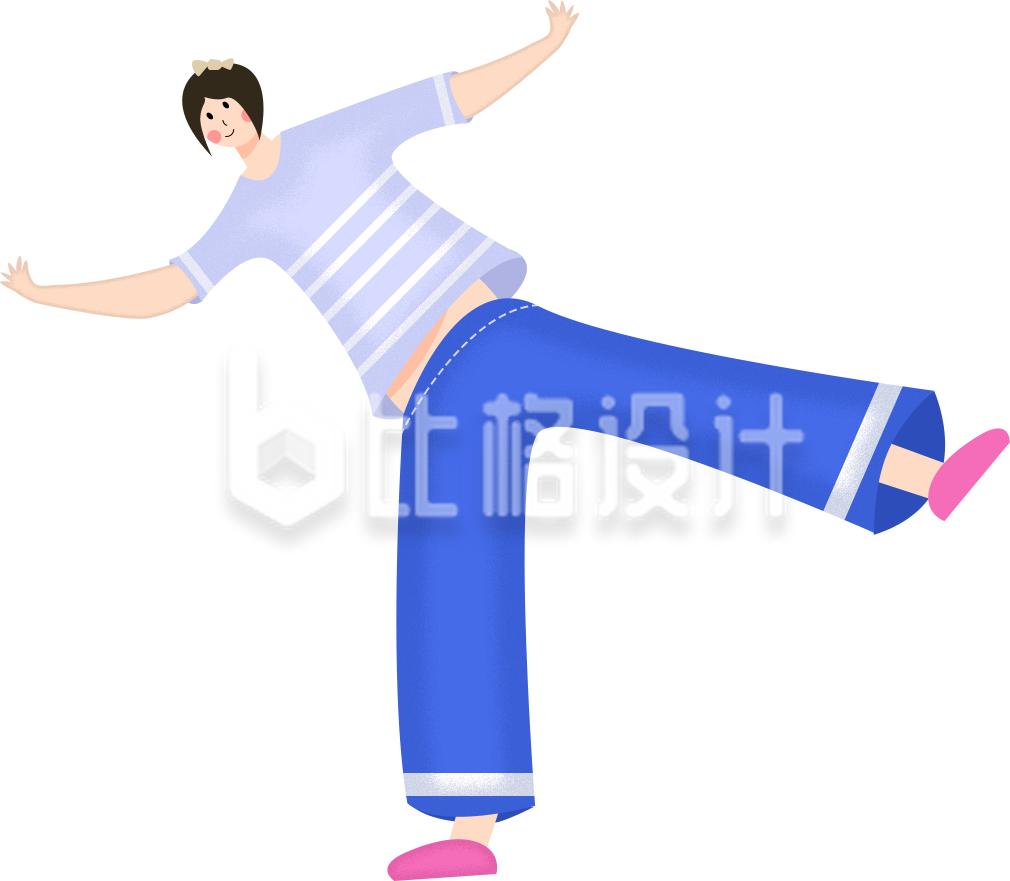 紫色渐变倾斜女孩