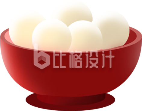 手绘汤圆