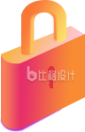 手绘立体安全锁