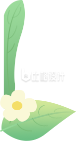 手绘春天绿色树叶草丛花朵 手绘春天绿色树叶草丛花朵