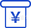 蓝色人民币图标，展现金融工具的魅力