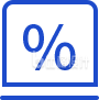 0%标志图标，简约设计适用于多类宣传物料